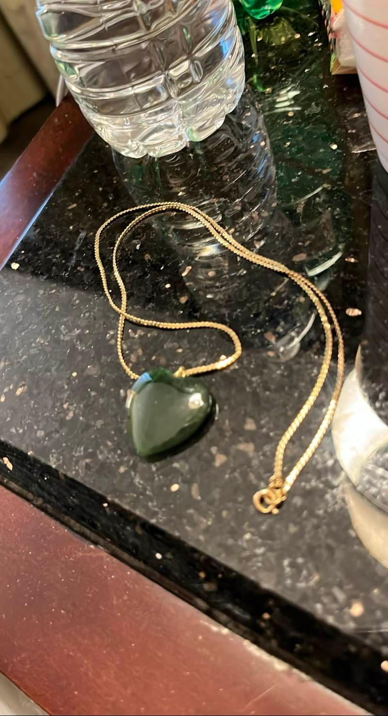 Jade Heart Pendant Necklace