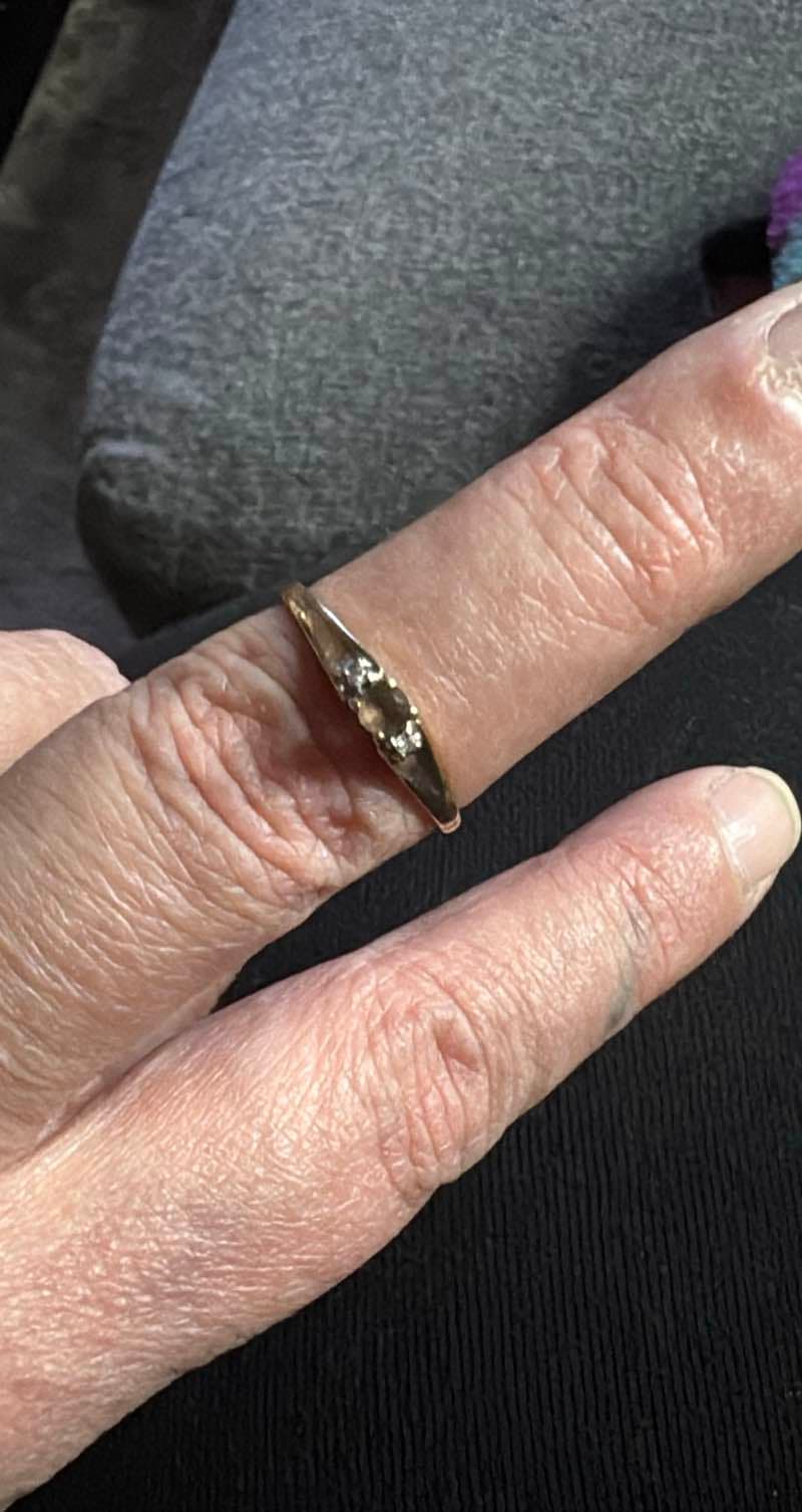 Gold Ring with Three Stones