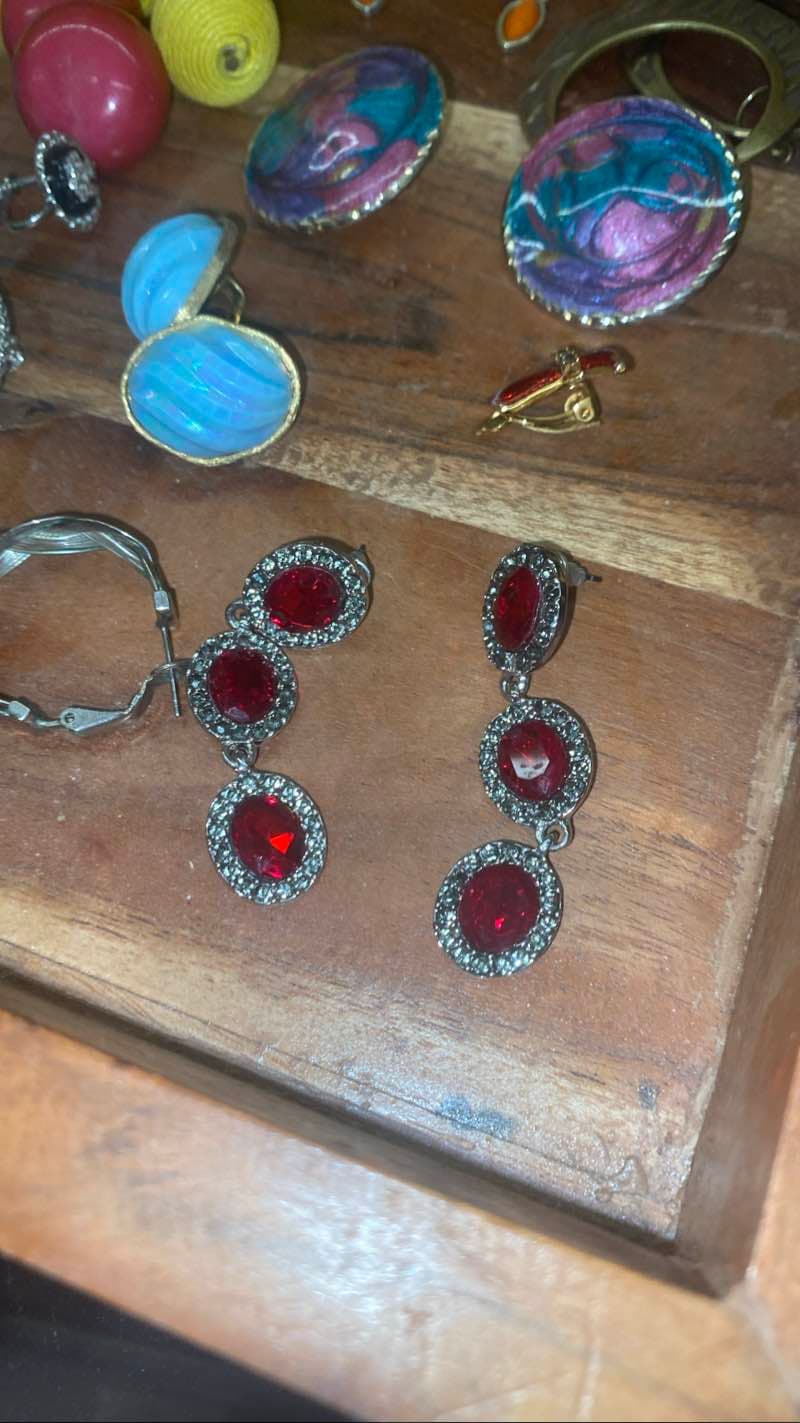 Ruby Dangle Earrings
