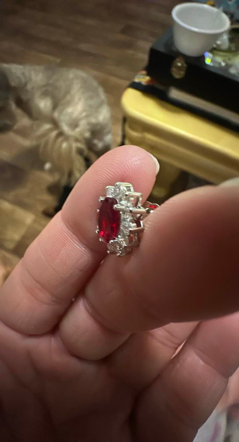 Ruby Ring with Diamond Accents