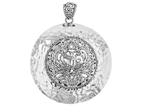 Sterling Silver Filigree Hammered Statement Pendant
