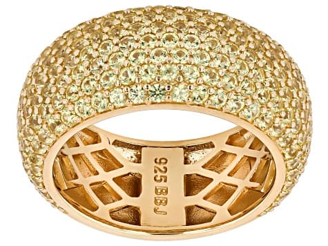 Yellow Sapphire 14k Yellow Gold Over Sterling Silver Ring 3.42ctw