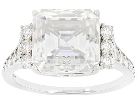 Moissanite Platineve Cockatil Ring 5.91ctw DEW
