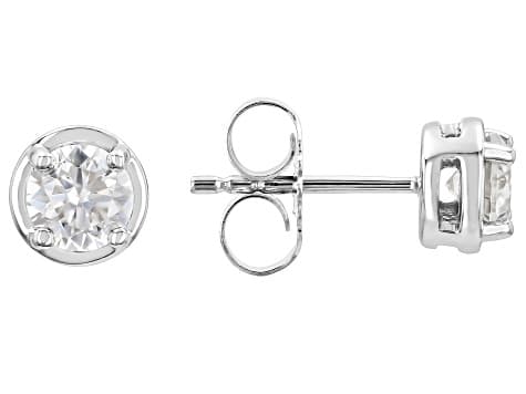 Moissanite Platineve Stud Earrings 1.00ctw