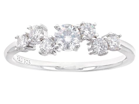 Moissanite Platineve Ring .59ctw DEW