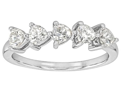 Moissanite Platineve Band Ring 0.70ctw DEW.