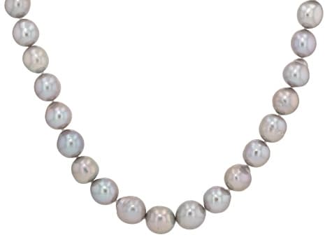 Platinum Cultured Freshwater Pearl 18k Yellow Gold Over Sterling Silver 20 Inch Strand Necklace