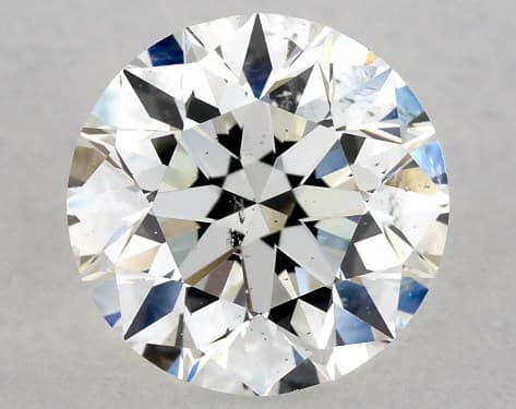 GIA 1.00 Carat H-SI1 Excellent Cut Round Diamond