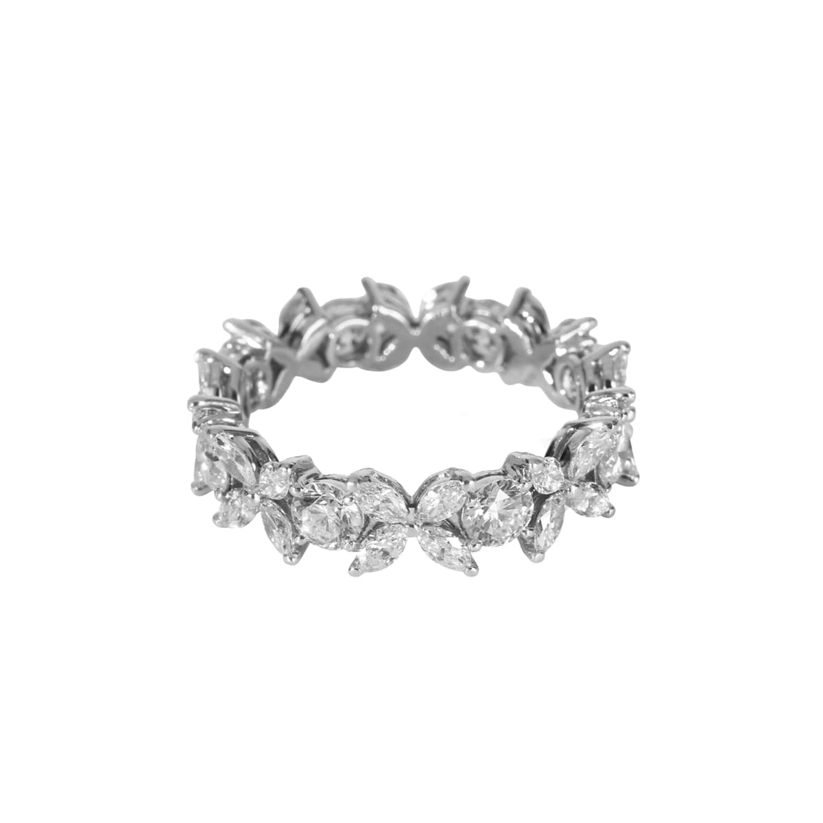 Platinum and Diamond Victoria Band Ring