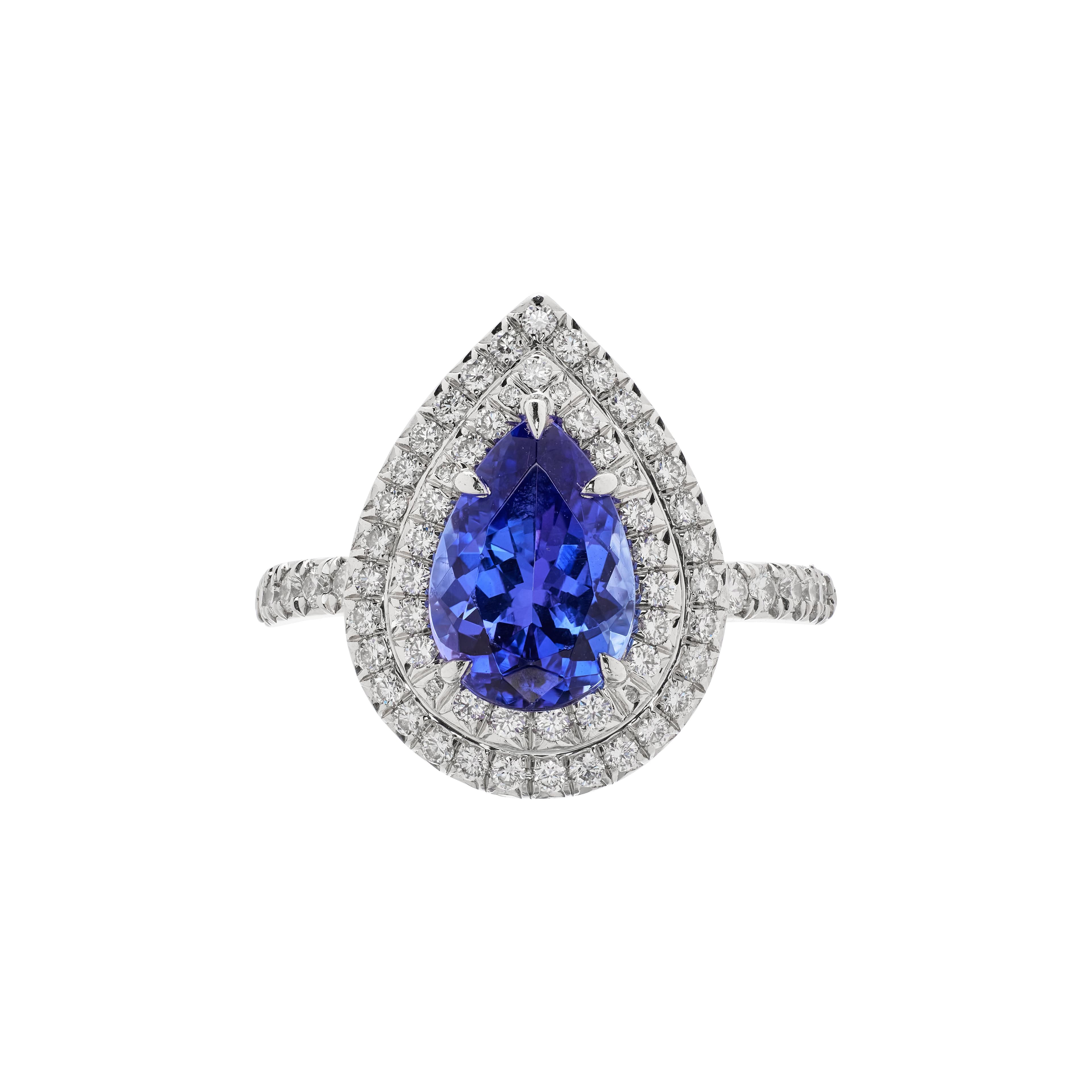 Platinum, Tanzanite and Diamond Soleste Ring