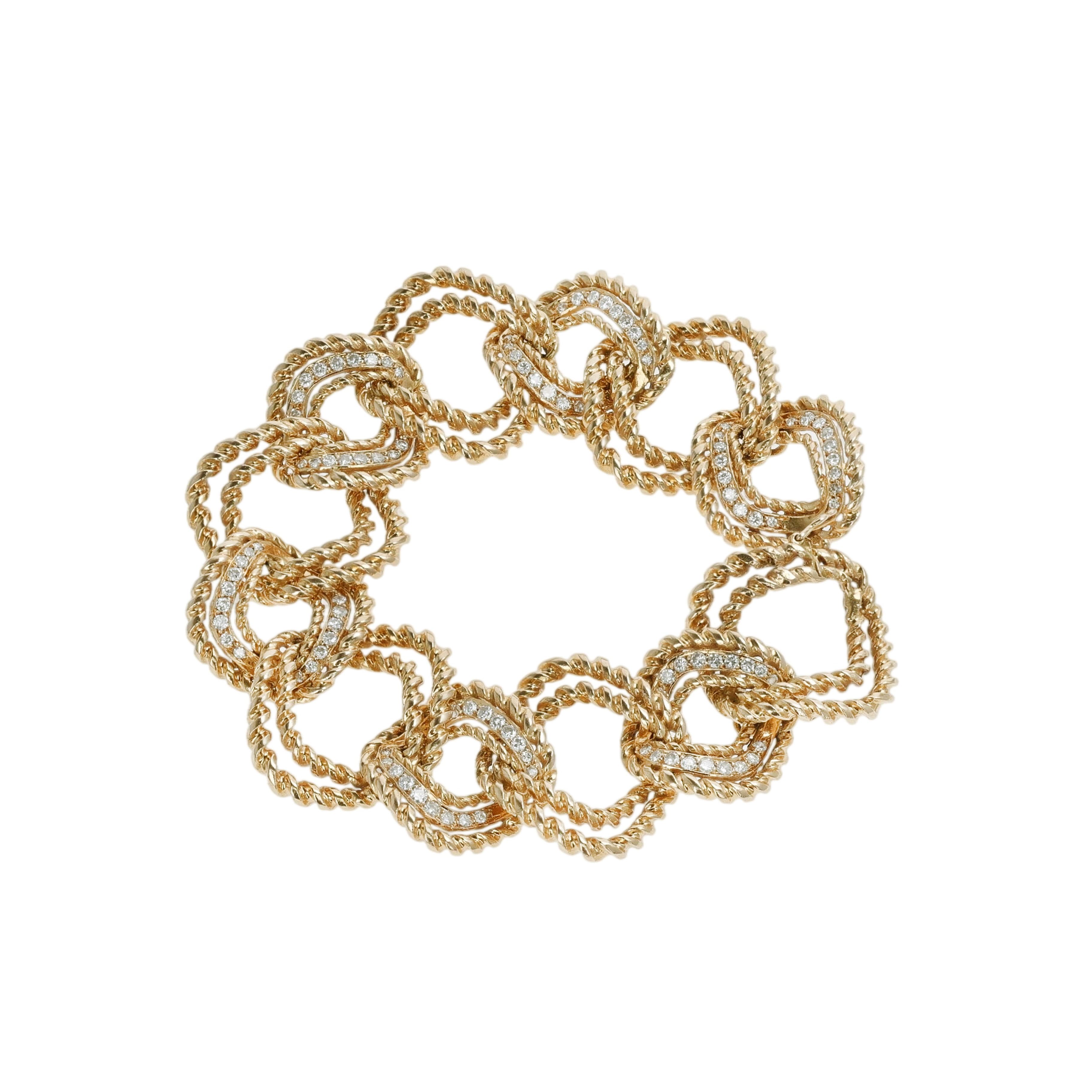 Vintage Gold and Diamond Macao Bracelet