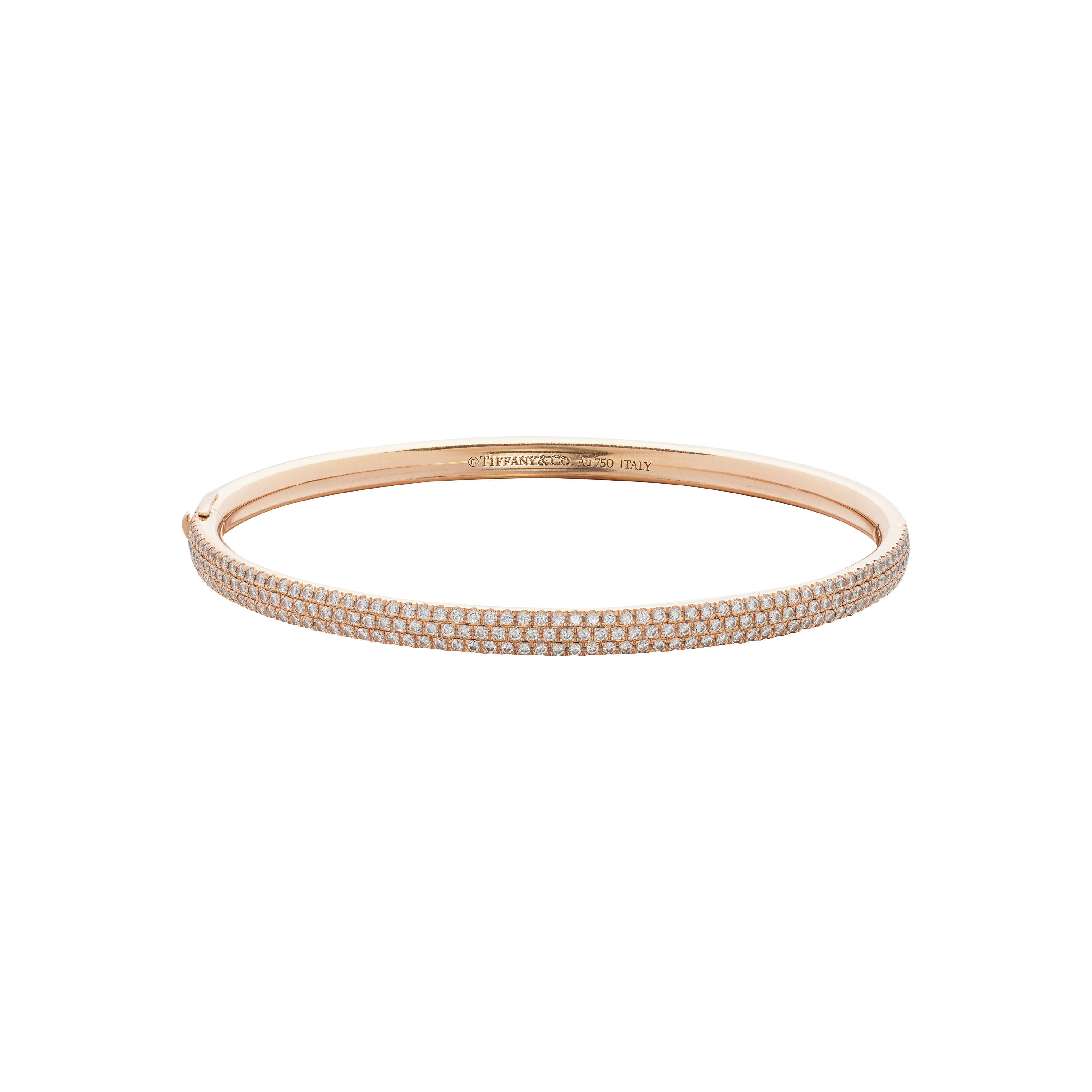 Rose Gold and Diamond Metro Bangle Bracelet