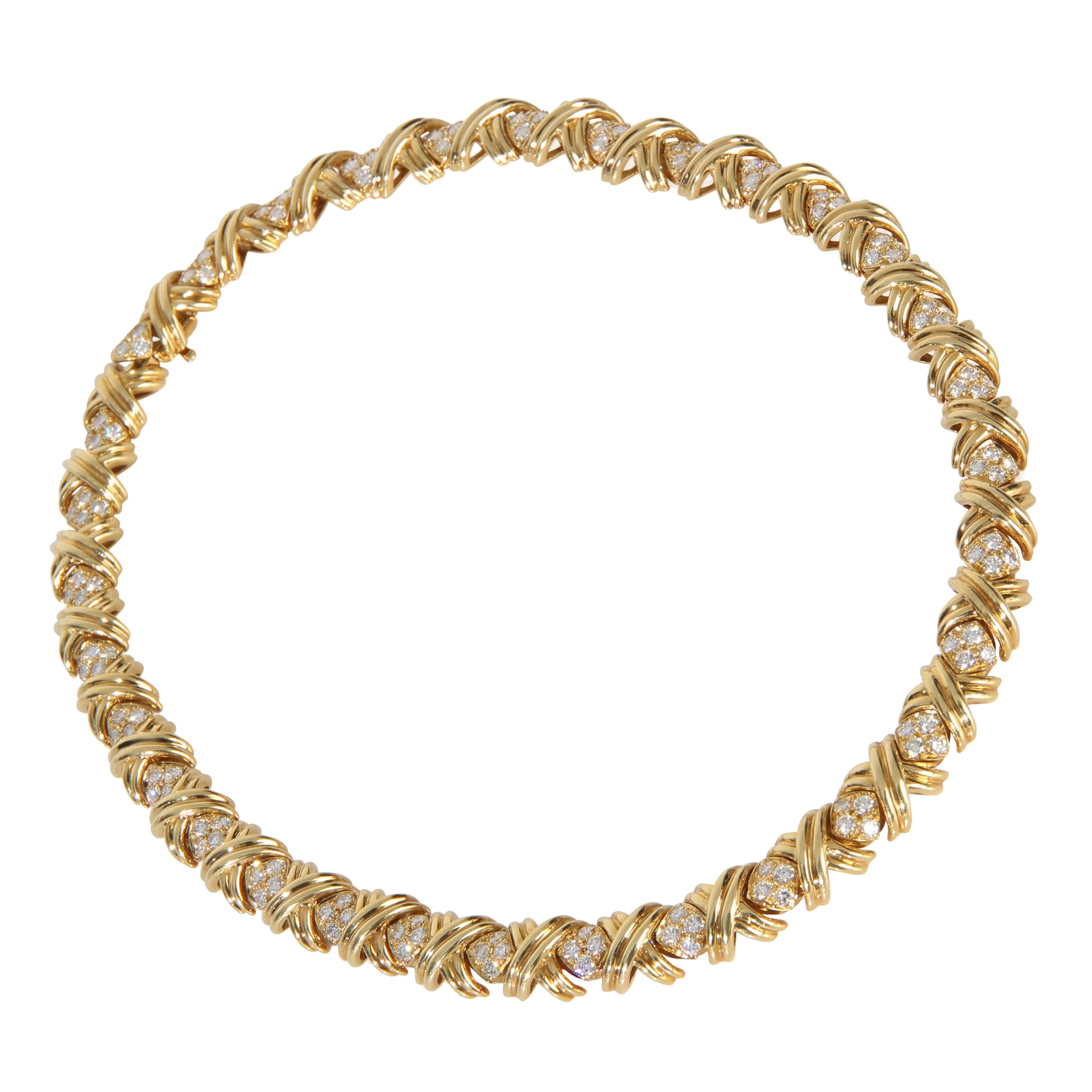Gold and Diamond Signature 'X' Necklace