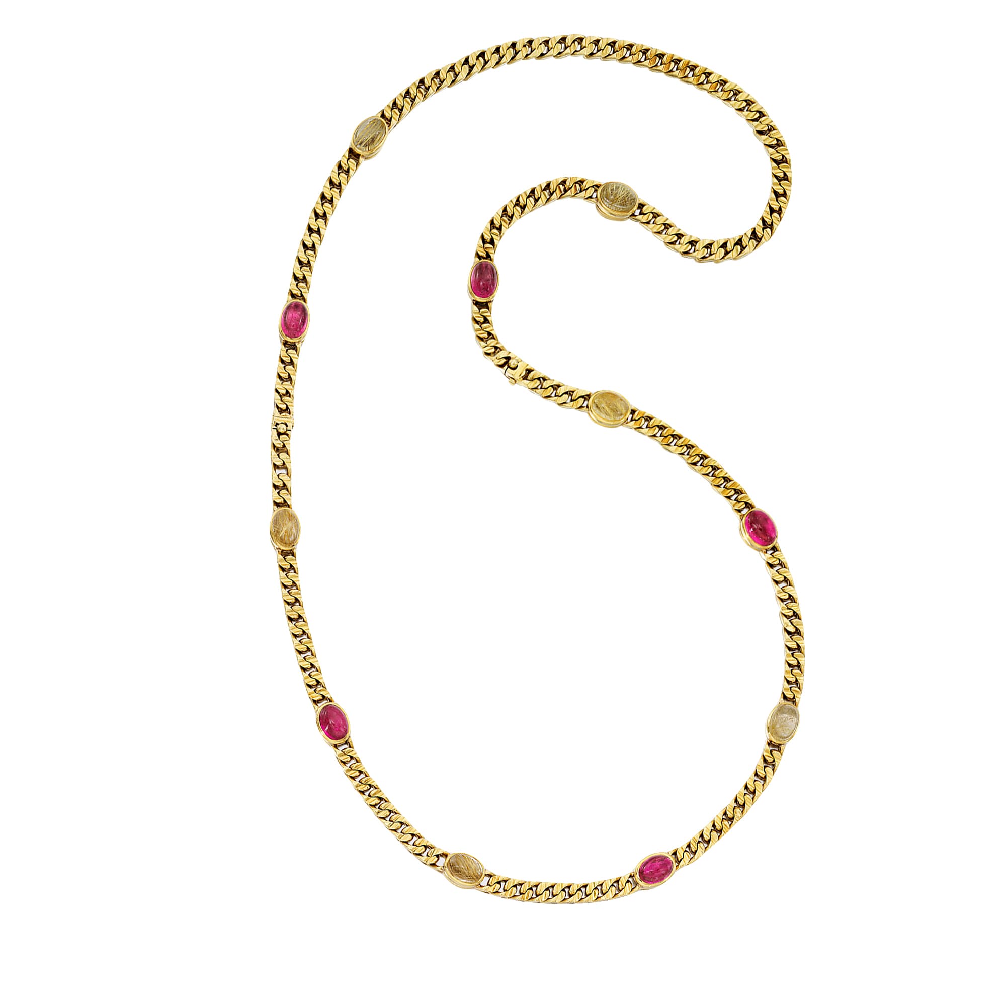 Vintage Gold and Multistone Necklace