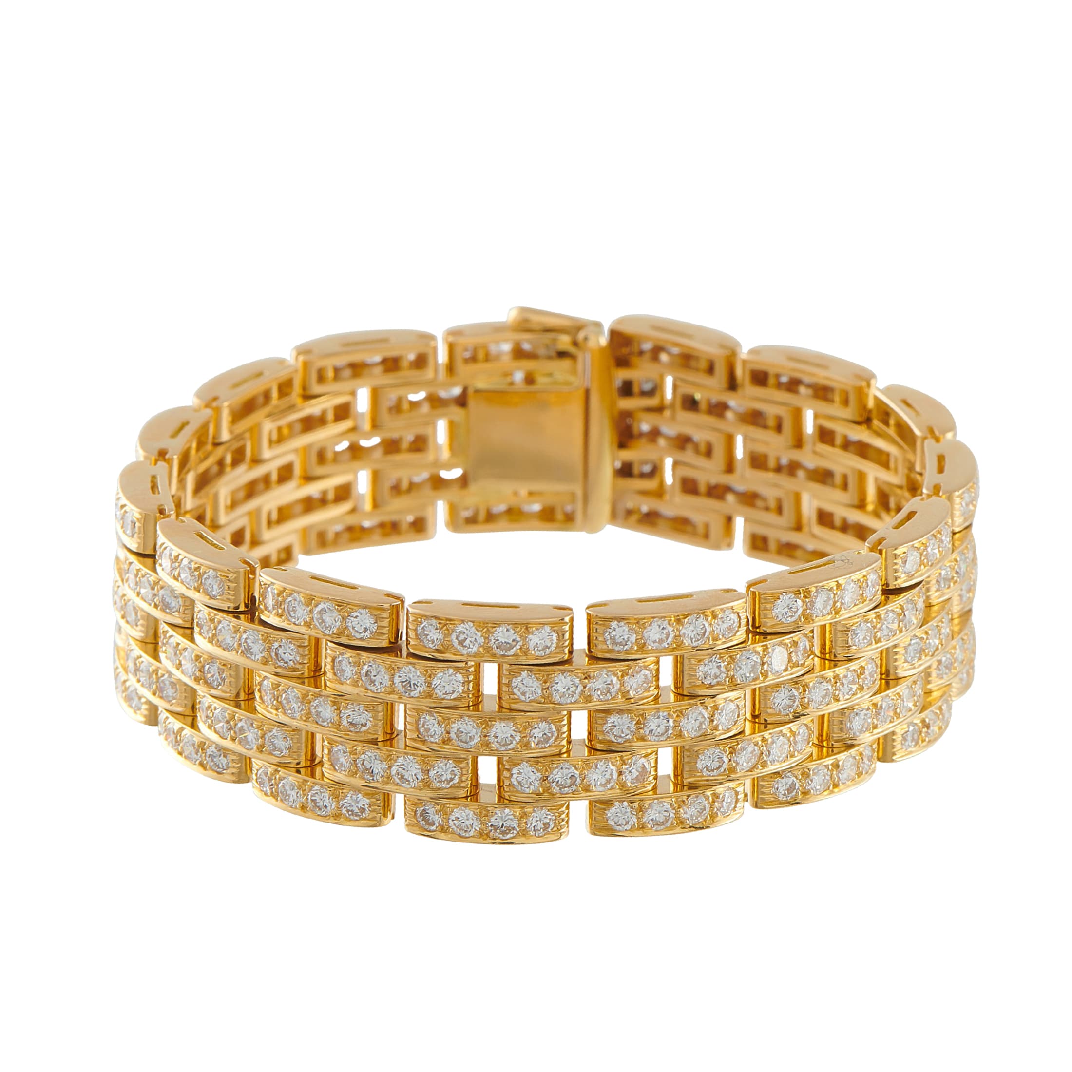 Gold and Diamond Maillon Panthère Bracelet