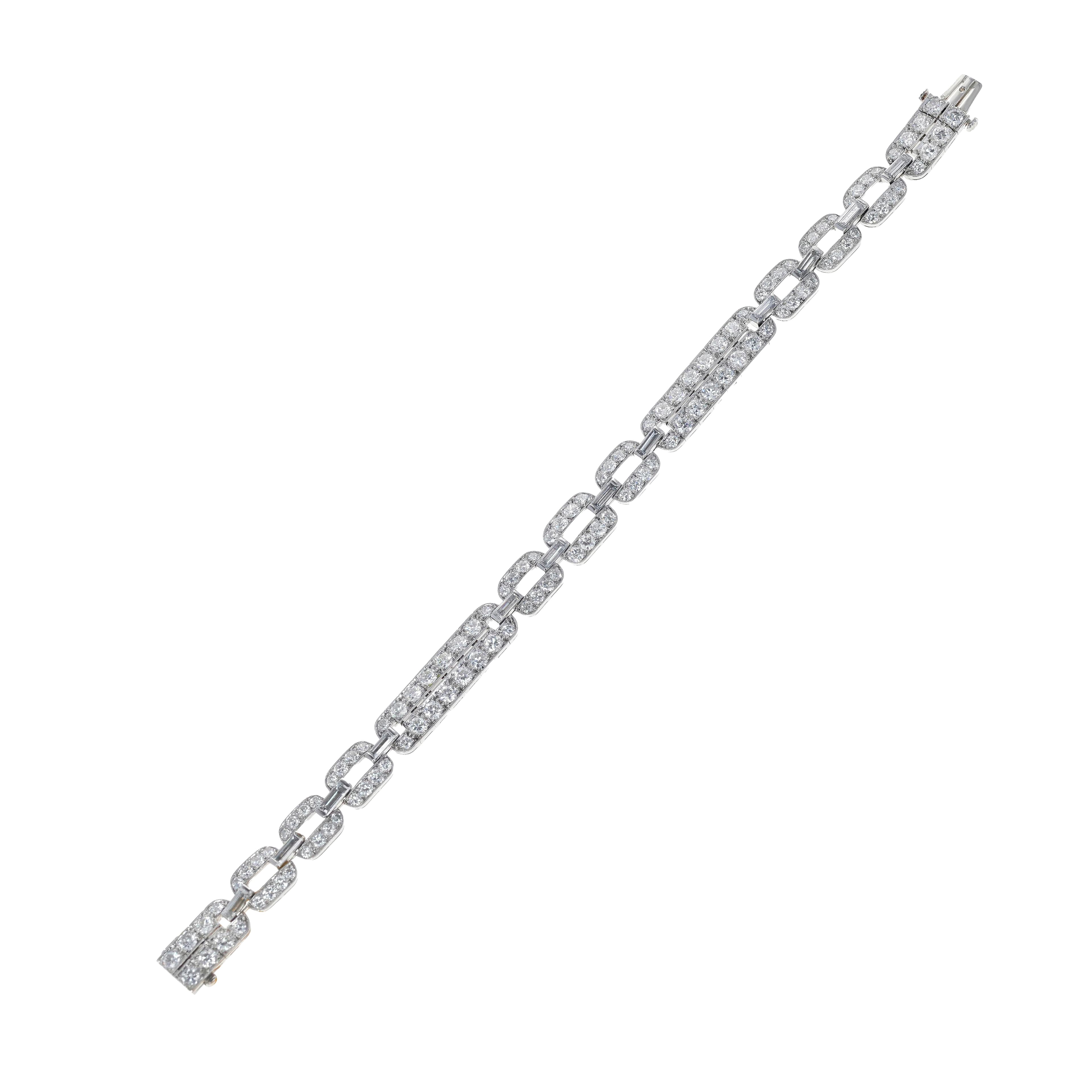 Art Deco Platinum and Diamond Bracelet