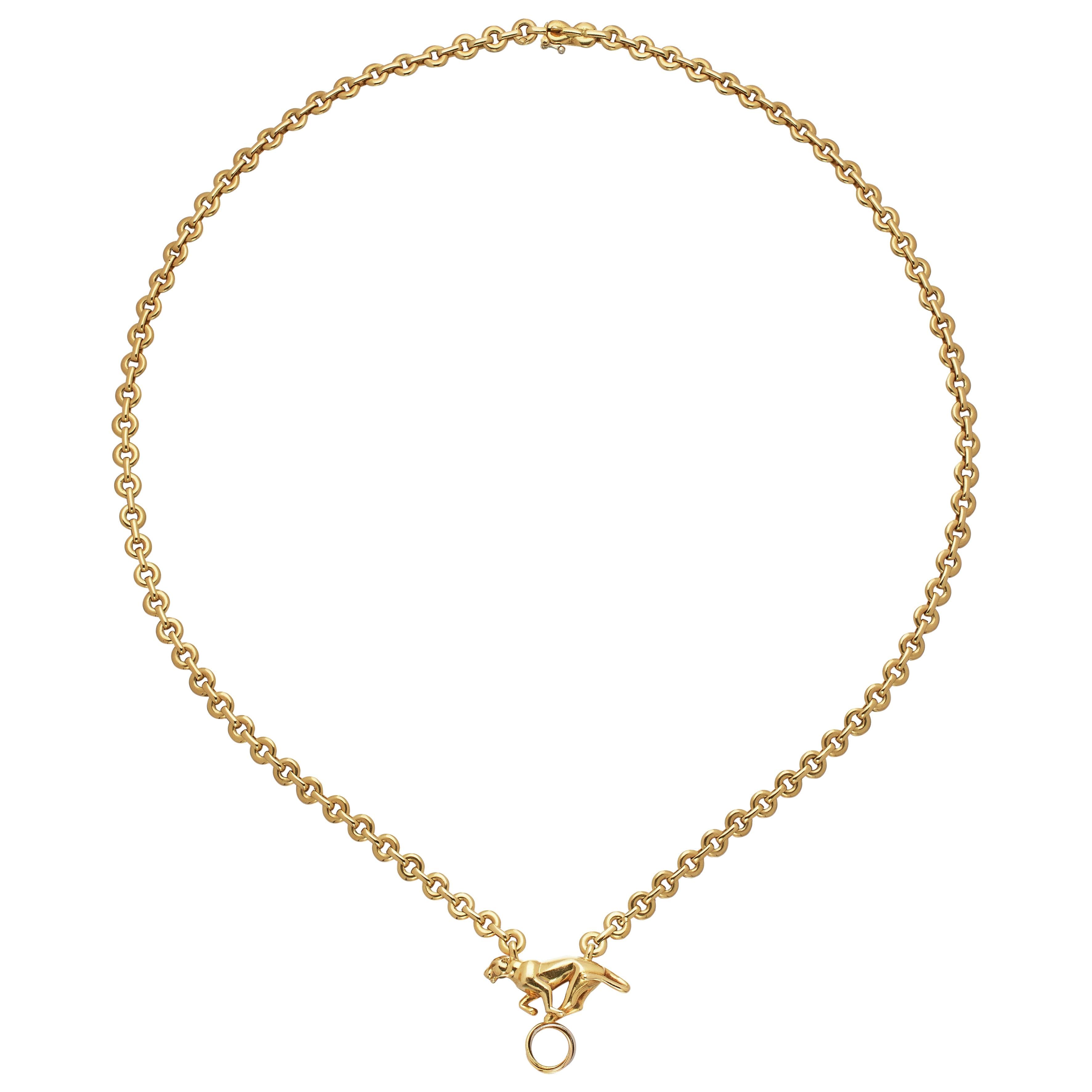 Gold, White Gold, Rose Gold Panthère Trinity Pendant Necklace