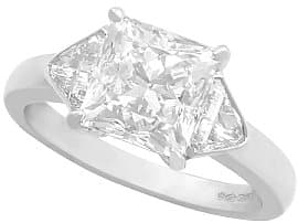 3.86ct Diamond and Platinum Engagement Ring - Contemporary 2006