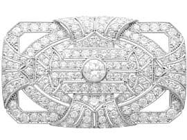 8.13ct Diamond and Platinum Brooch - Art Deco - Antique Circa 1935