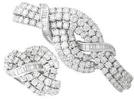 Vintage 26.98ct Diamond Jewellery Set in 18ct White Gold