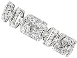 Art Deco 15.49ct Diamond and Platinum Bracelet - Circa 1925