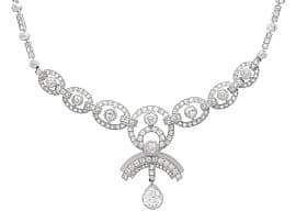 Art Deco 7.63ct Diamond Necklace in Platinum - Circa 1925