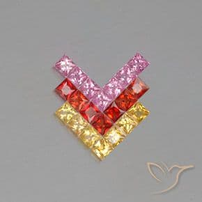 3.09ct Natural Multicolor Sapphire, Square, 2.8x2.8 mm