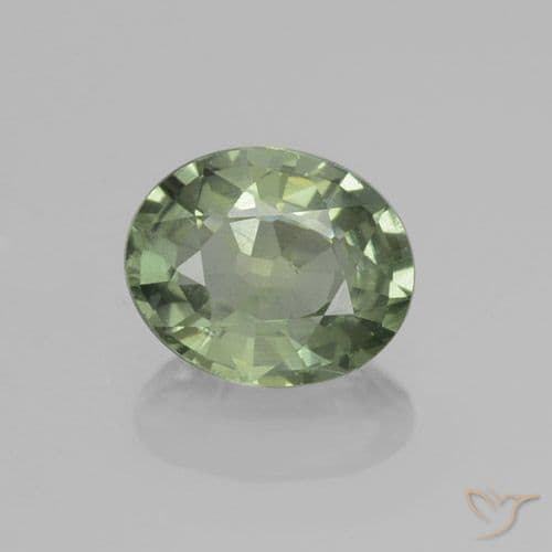 0.81ct Natural Forest Green Sapphire, Oval Cut, 6.1x5.1 mm