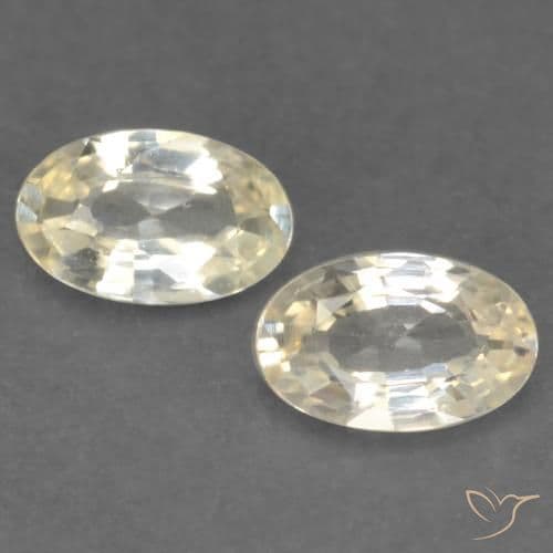0.44ct Natural Light Yellow Sapphire, Oval Cut, 4.7x3 mm