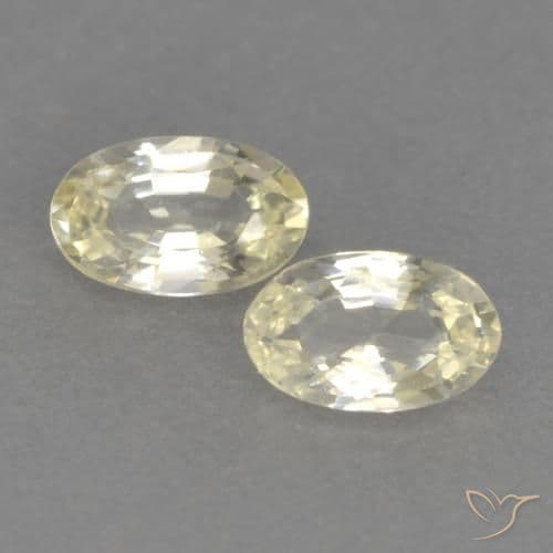 0.46ct Natural Light Yellow Sapphire, Oval Cut, 4.8x3 mm