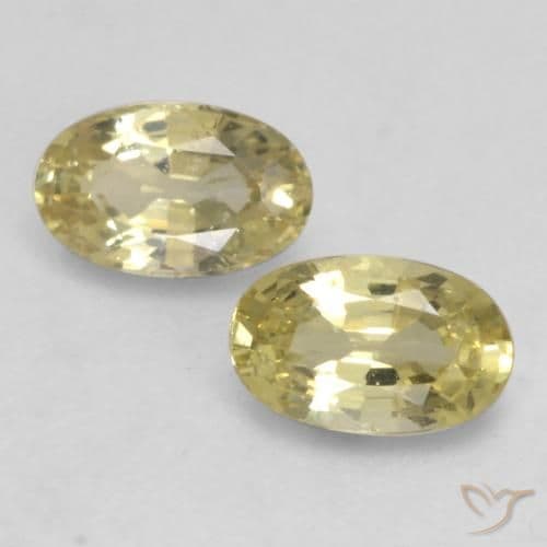 0.64ct Medium-Light Yellow Sapphire, Oval Cut, 5x3.2 mm