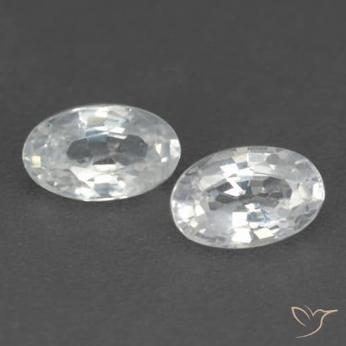 0.57ct Natural White Sapphire, Oval Cut, 4.8x3.2 mm