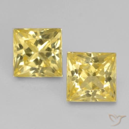 0.71ct Natural Tuscany Yellow Sapphire, Square, 3.7x3.6 mm