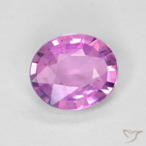 0.49ct Deep Pinkish Purple Sapphire, Oval Cut, 5.5x4.6 mm