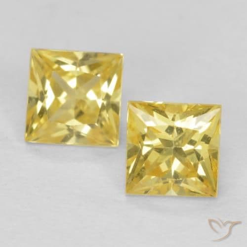 0.68ct Natural Tuscany Yellow Sapphire, Square, 3.6x3.5 mm