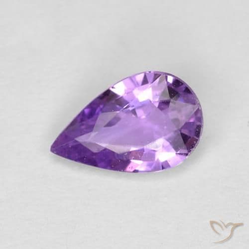0.39ct Natural Violet Sapphire, Pear Shape, 6.1x3.9 mm