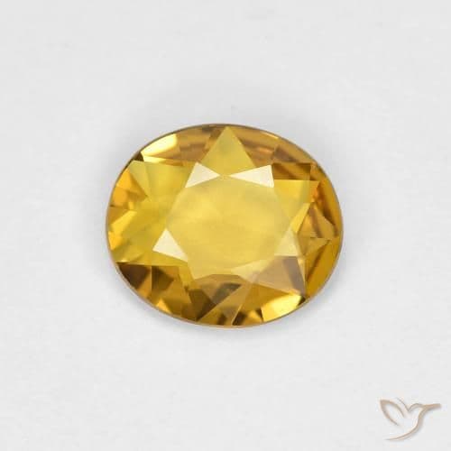0.53ct Natural Golden Sapphire, Oval Cut, 6x5.2 mm