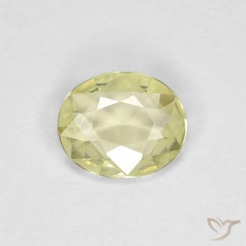 0.56ct Medium-Light Yellow Sapphire, Oval Cut, 6x5 mm