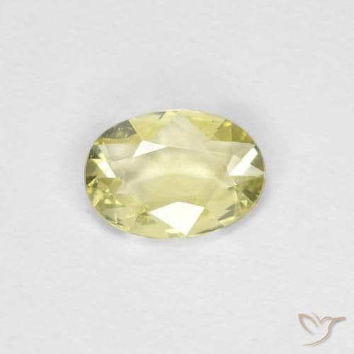 0.36ct Medium-Light Yellow Sapphire, Oval Cut, 5.7x4.1 mm