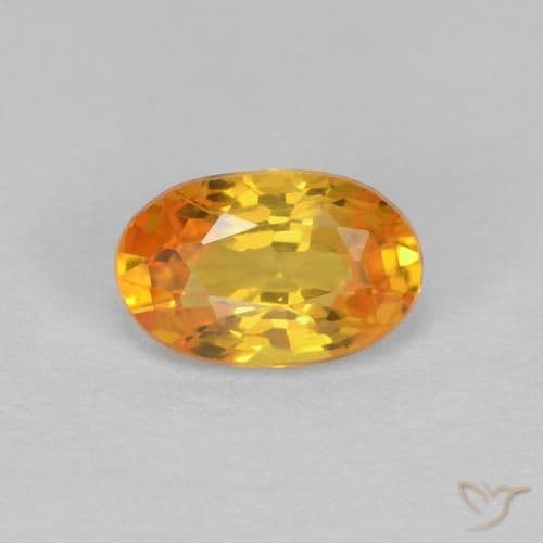 0.61ct Natural Gold Sapphire, Oval Cut, 6x3.9 mm
