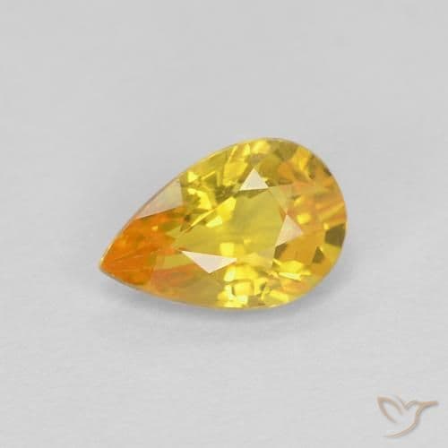0.52ct Natural Golden Sapphire, Pear Shape, 6x4 mm