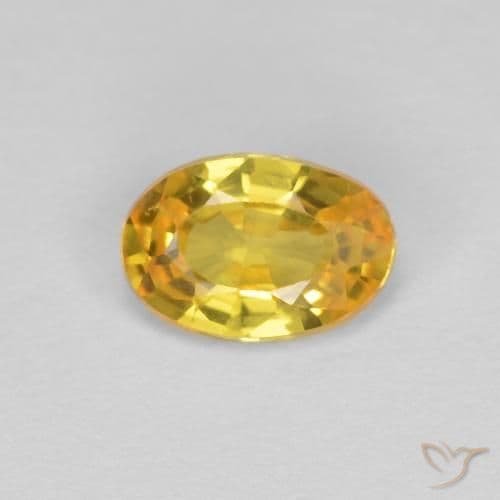0.44ct Natural Golden Sapphire, Oval Cut, 5.7x3.9 mm