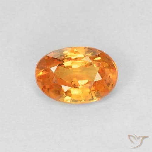 0.66ct Natural Bright Orange Sapphire, Oval Cut, 6.1x4.2 mm