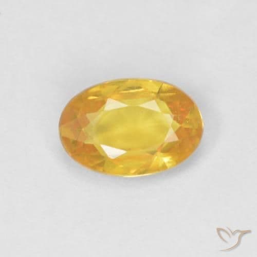 0.54ct Natural Bright Gold Sapphire, Oval Cut, 6.1x4.1 mm