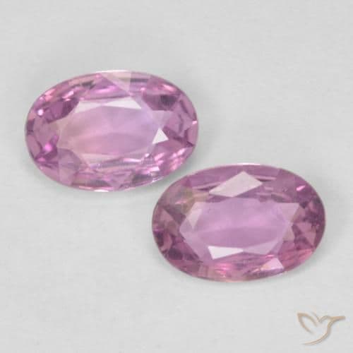 0.78ct Very Light Royal Purple Pink Sapphire, Oval Cut, 5.9x4 mm
