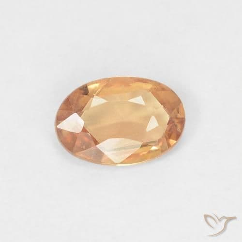 0.38ct Light Peachy Golden Sapphire, Oval Cut, 5.8x4 mm