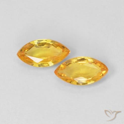 0.38ct Natural Golden Sapphire, Marquise, 4.9x2.6 mm