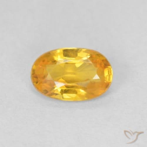 0.56ct Natural Medium Golden Sapphire, Oval Cut, 6x3.9 mm