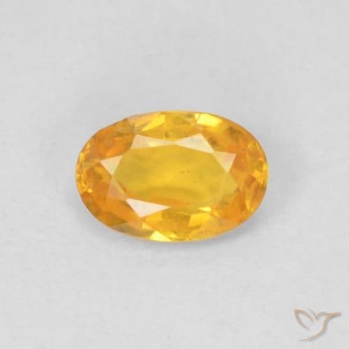 0.56ct Natural Medium Orange Sapphire, Oval Cut, 6x4.1 mm