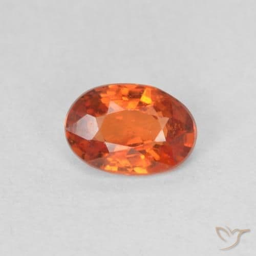 0.54ct Natural Reddish Orange Sapphire, Oval Cut, 5.6x3.9 mm